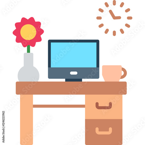 Work Table Vector Icon
