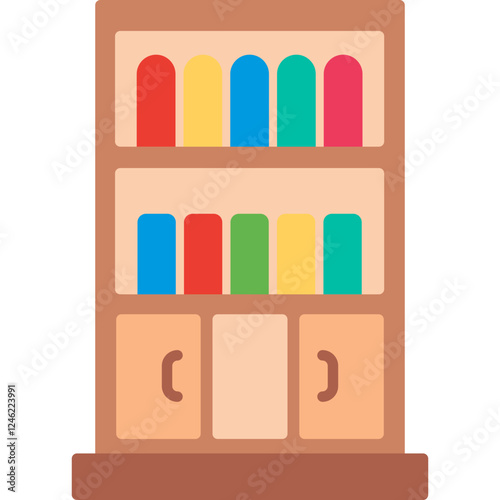 Book Shelf Vector Icon