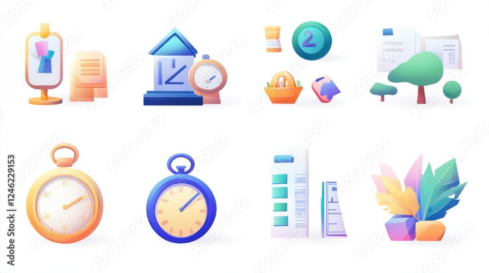 Tax payment conditions flat icons set. Deductible revenue. Corporation income tax returns, tax payment deadline, instalment tax payments metaphors. Vector isolated concept metaphor illustrations Tax payment conditions flat icons set. Deductible revenue. Corporation income tax returns, tax payment deadline, instalment tax payments metaphors. Vector isolated concept metaphor illustrations