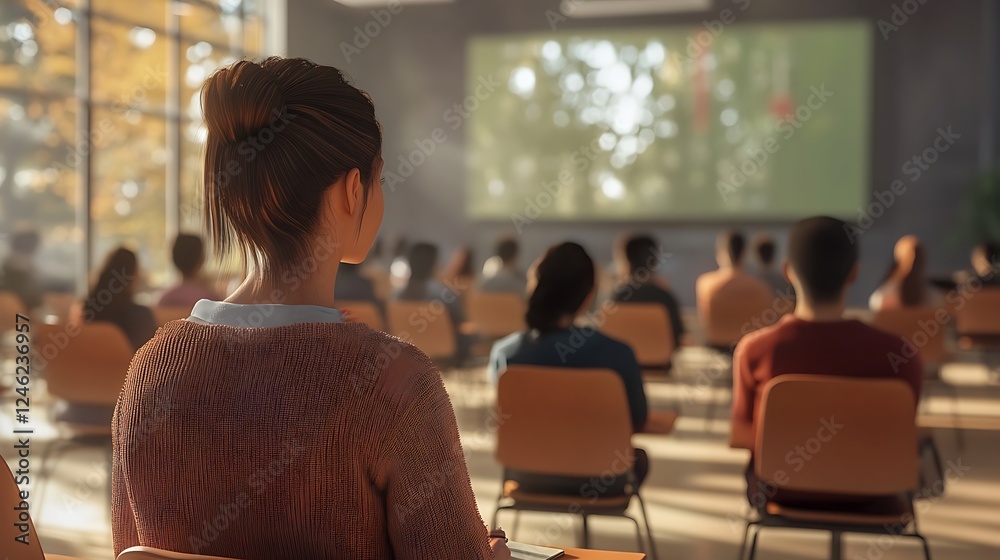 Lecture Hall with Attendees Image
