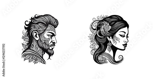 Tattoo Vorlage Menschen Gesichter