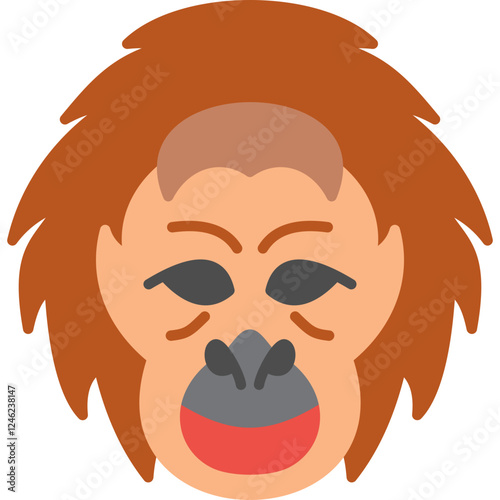 Orangutan Vector Icon