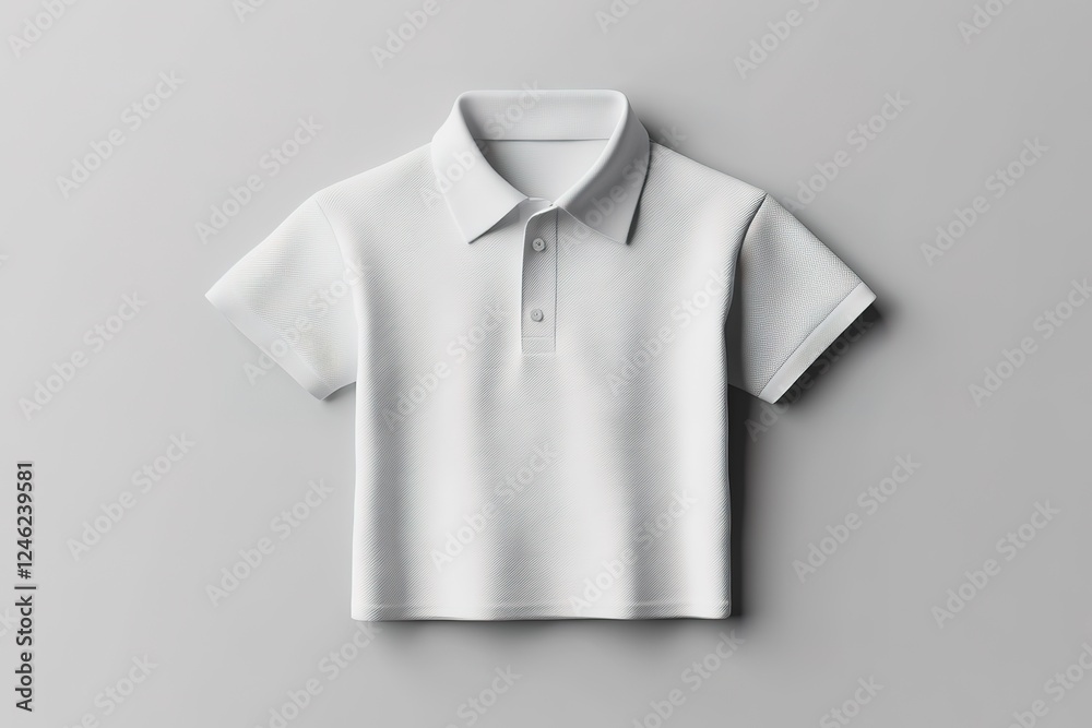 High-Resolution Blank White Polo Shirt Mockup High-Resolution Blank White Polo Shirt Mockup