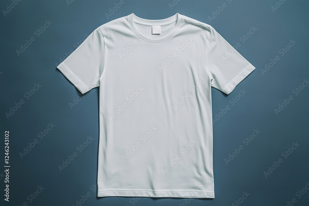 Blank White T-Shirt Against a Slate Background Blank White T-Shirt Against a Slate Background