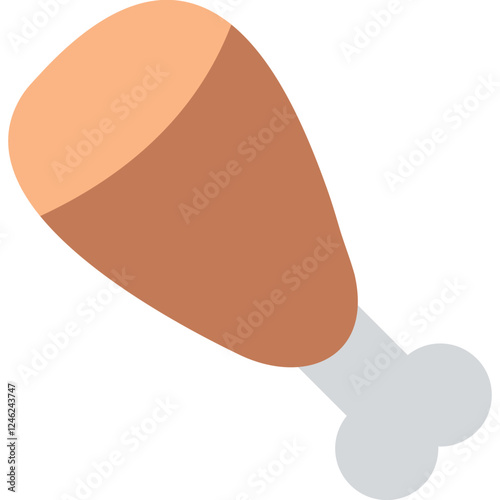 Cooked Ham Vector Icon
