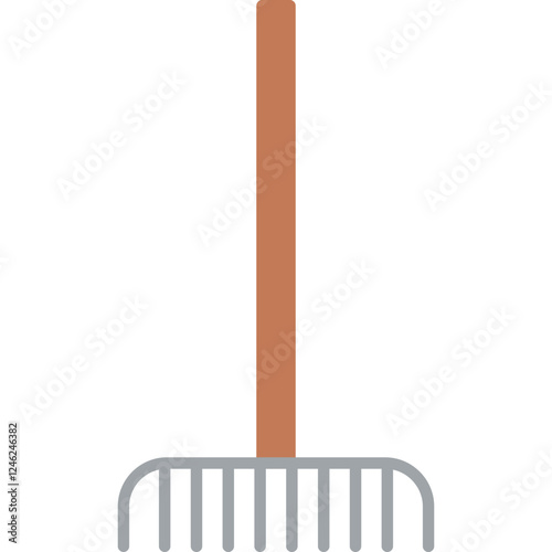 Fork picking Leaves Vector Icon