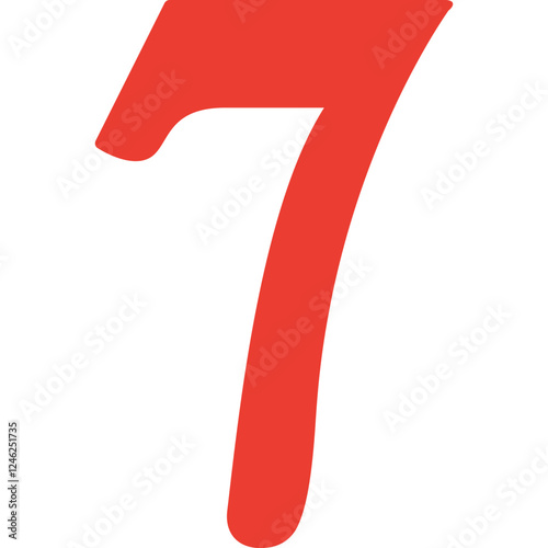 Number Seven Vector Icon