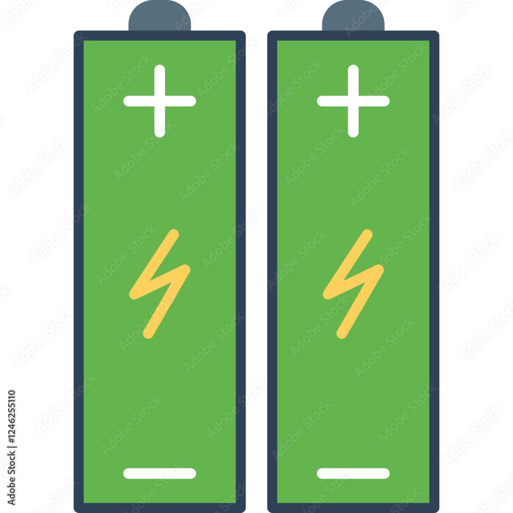 Obraz premium Batteries Vector Icon