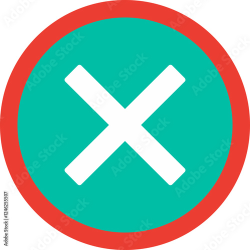 Do Not Cross Vector Icon
