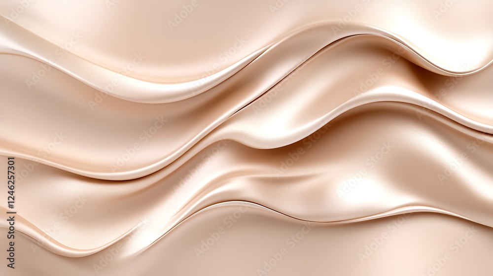 Fototapeta premium Beige fabric waves, elegant drape