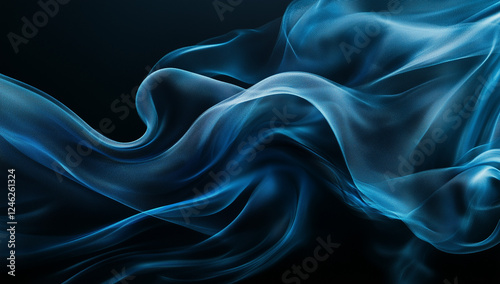 Wallpaper Mural An abstract multicolored wave pattern flowing smoothly against a deep black background. The vibrant, fluid curves create a dynamic and futuristic visual, perfect for digital art, modern design Torontodigital.ca