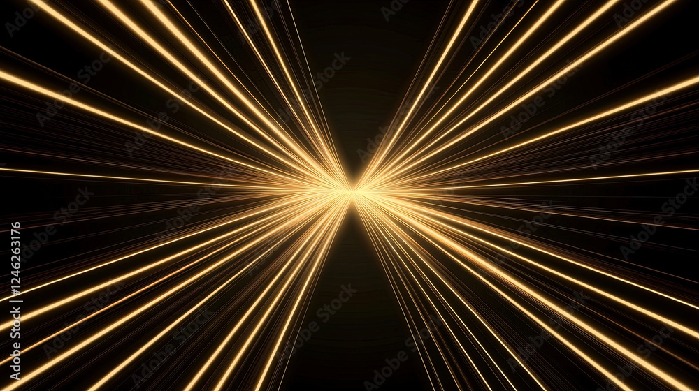 Obraz premium golden Laser Beam