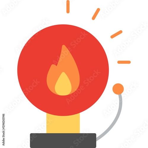 Unique Fire Alert Vector Icon