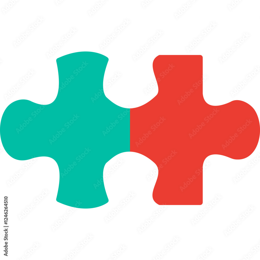 Obraz premium Unique Puzzle Piece Vector Icon