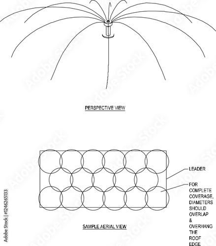 Vector illustration of a bird barrier as a safety measure to prevent birds from entering and to ward off animals 