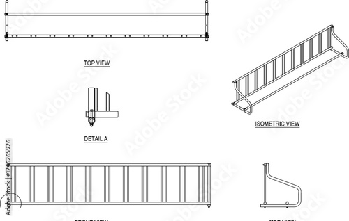 Vector illustration of a bicycle parking rack image to keep it neat in a public place, park, field, for safety from thieves