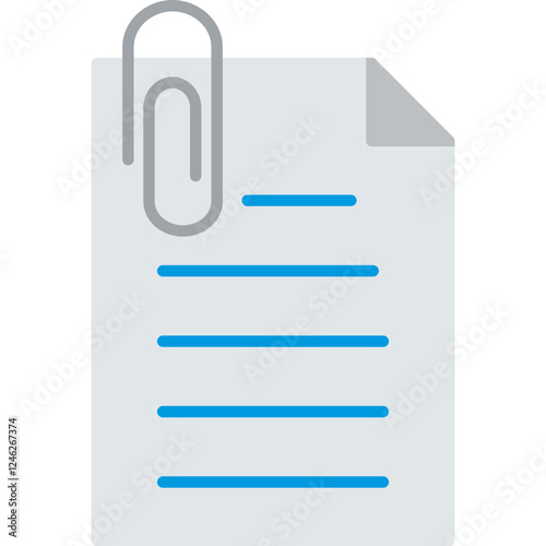Unique Attachment Vector Icon