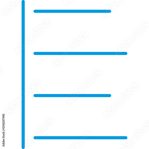 Unique Left Align Vector Icon