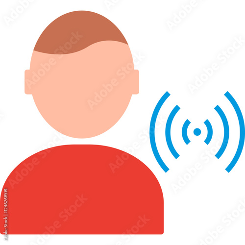 Signal on User Vector Icon photo