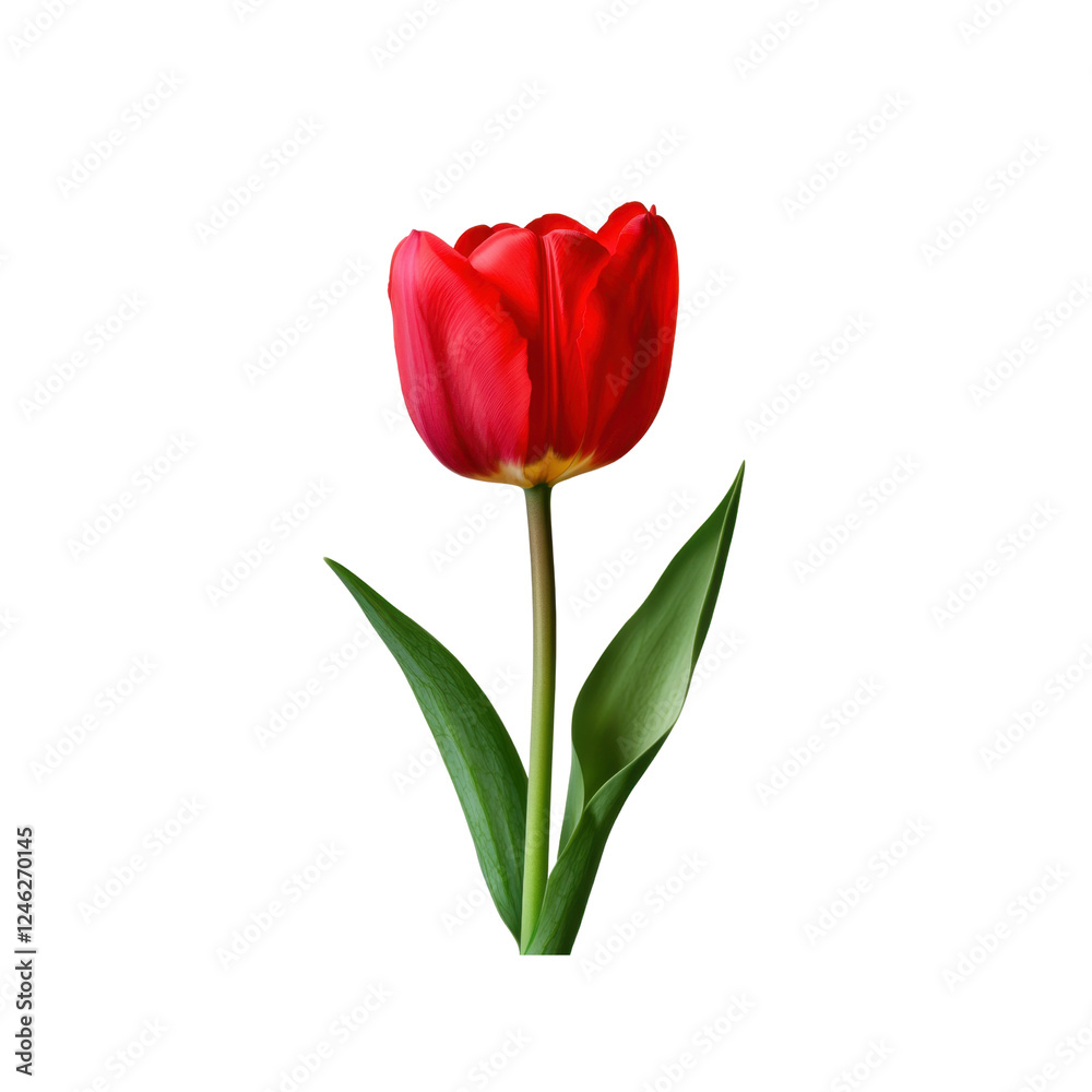 red tulip flower isolated on transparent background red tulip flower isolated on transparent background
