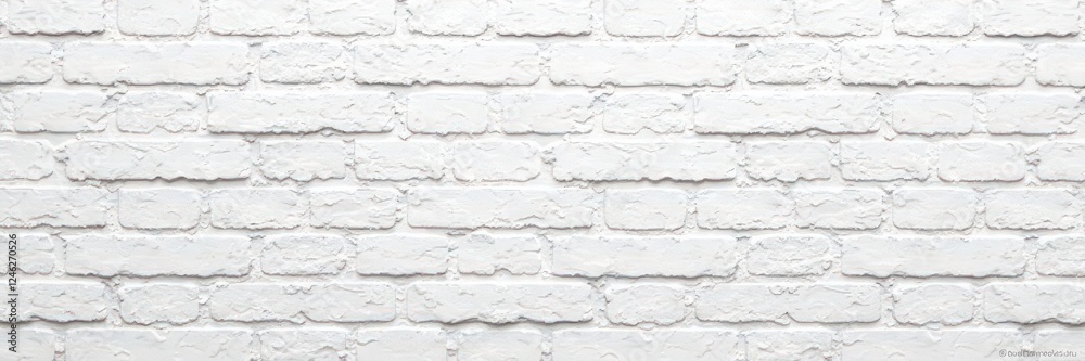 Fototapeta premium Clean white brick wall texture, perfect backdrop , modern, design, chic