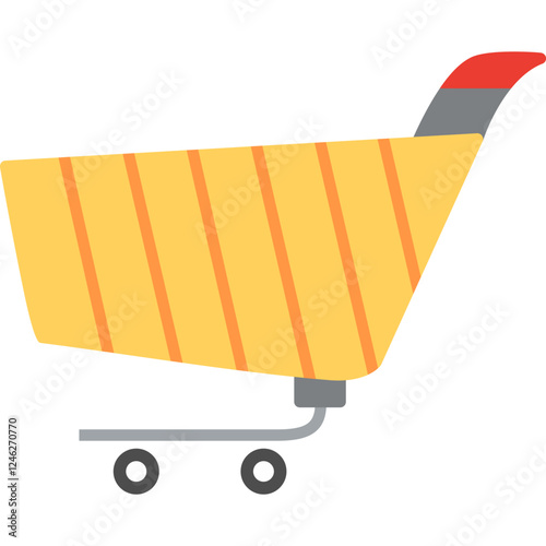 Unique Shopping Cart Vector Icon
