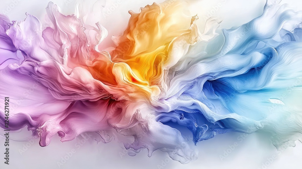 Fototapeta premium Colorful paint swirls abstract background