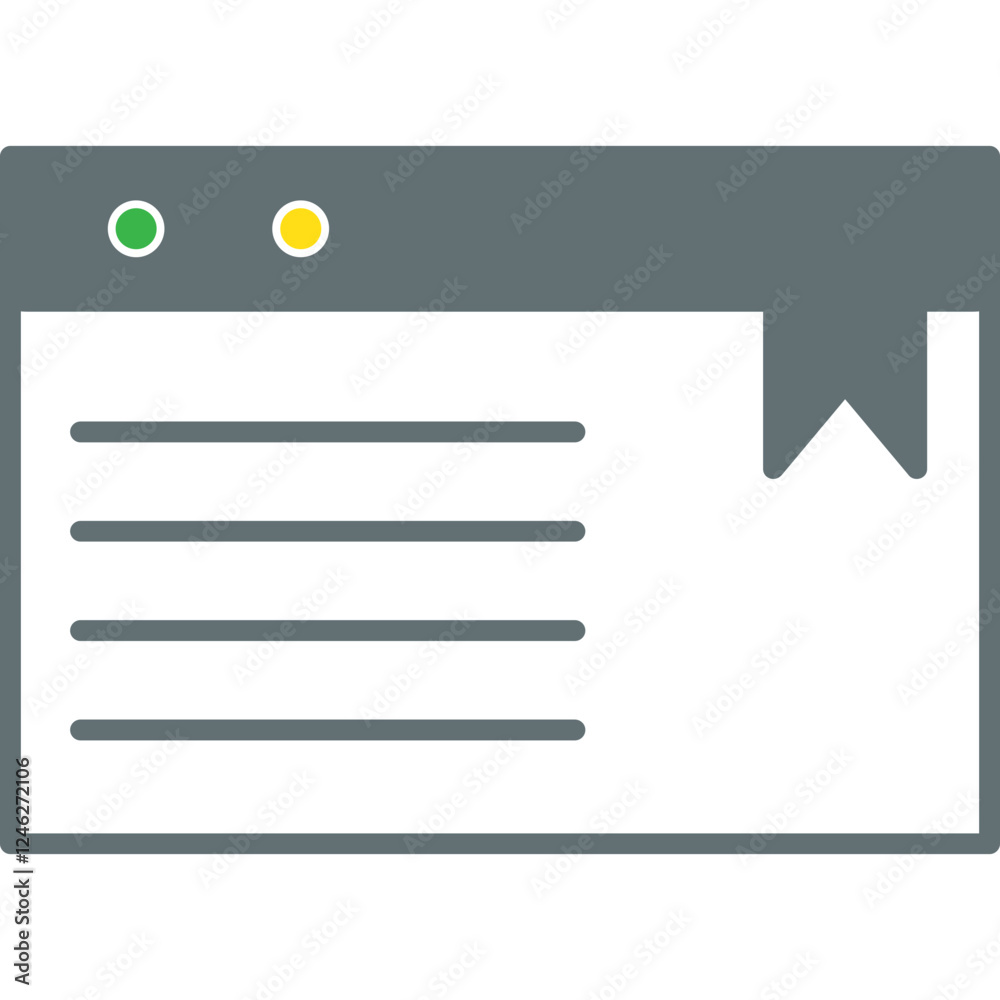 Unique Bookmarking Services Vector Icon Unique Bookmarking Services Vector Icon