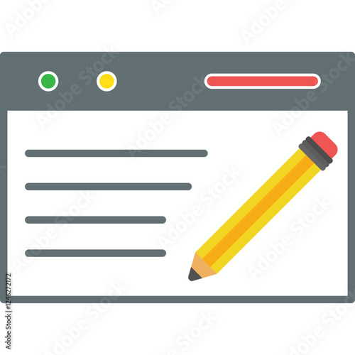 Unique Blogging Service Vector Icon