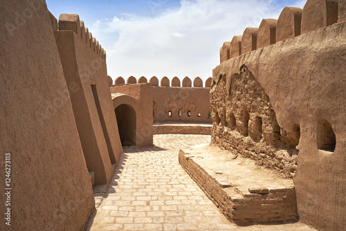 Fortifications at the outer defensive wall of Itchan Kala old town