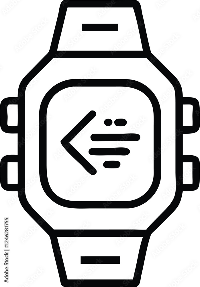 The logo of a simple watch illustration The logo of a simple watch illustration