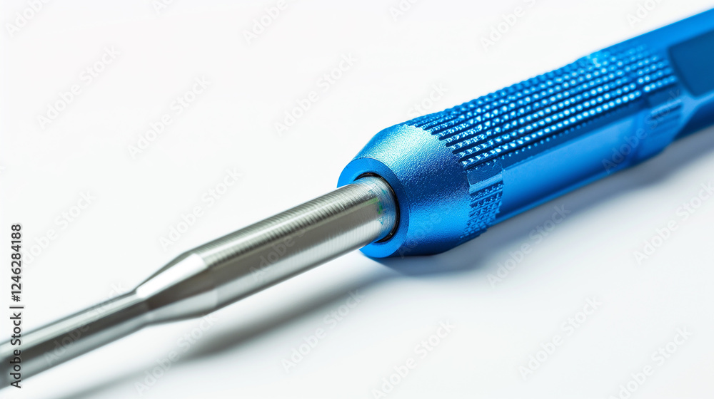 Fototapeta premium Close-up of a Blue and Silver Tool