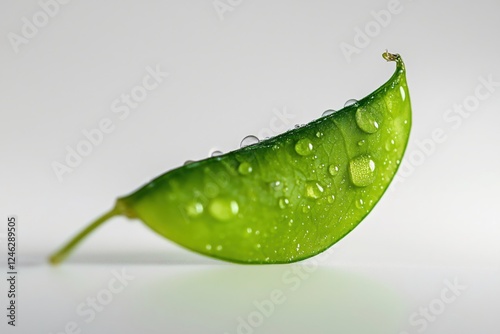 Dew kissed green leaf a fresh vibrant symbol of nature purity and organic growth essence