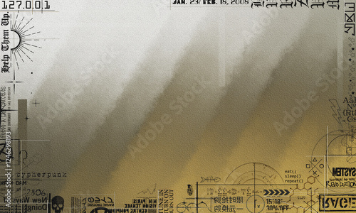 Abstract gradient background and typography graphic elements. digital artwork
