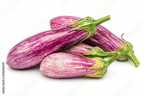 Wallpaper Mural Group of Fresh Purple Graffiti Eggplants on a White Background in Studio Lighting Torontodigital.ca