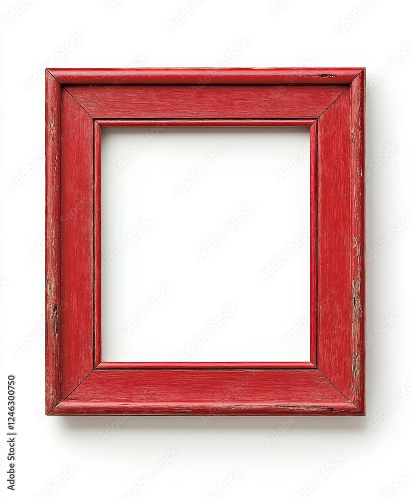 Red wooden frame, studio shot, white background, mockup (3) Red wooden frame, studio shot, white background, mockup (3)