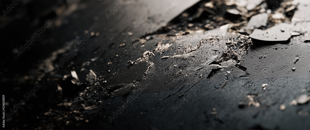 Dark Broken Surface With Metallic Texture Dark Broken Surface With Metallic Texture