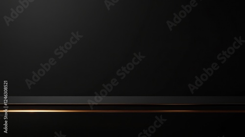 Black Background with Golden Line