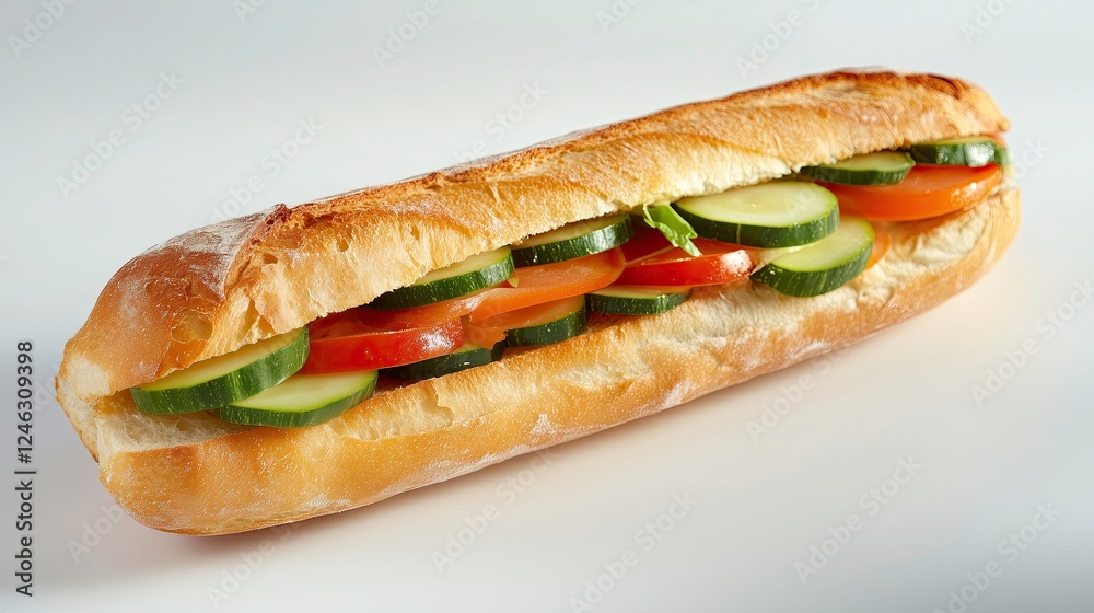 Vegetable Sandwich in Baguette Vegetable Sandwich in Baguette