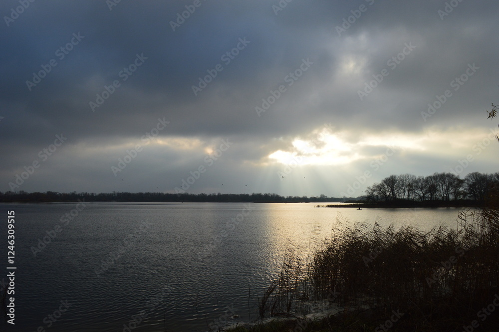 sunset on the water, beautiful pond, outdoor recreation sunset on the water, beautiful pond, outdoor recreation