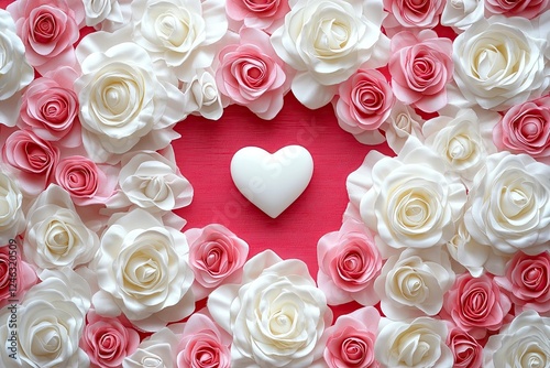 Elegant Floral Arrangement with Heart Symbol for Valentine's Day Celebration