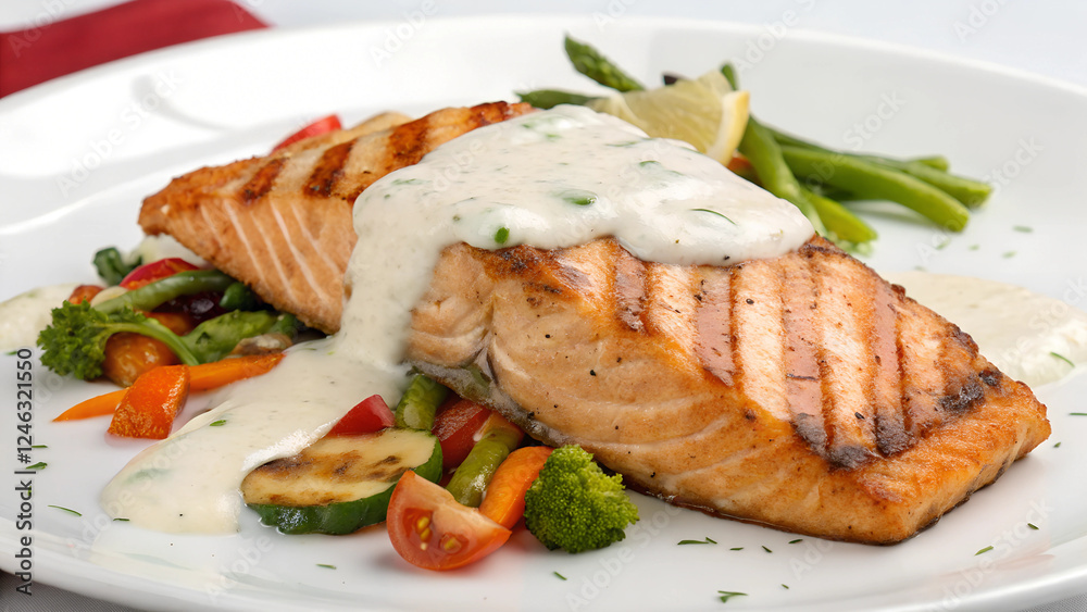 Grilled Salmon Fillet. Grilled Salmon Fillet.