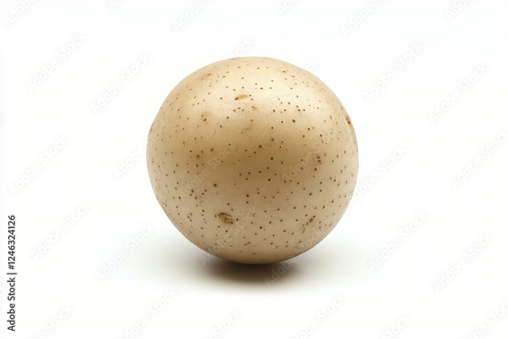 Fresh organic potato on a white background showcasing natural texture and earthy tones Fresh organic potato on a white background showcasing natural texture and earthy tones