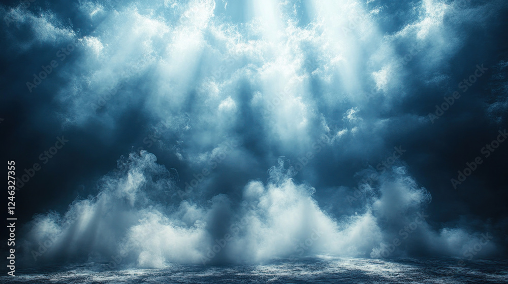 Obraz premium Photography studio backgrounds with soft spotlights fading into a neutral gray backdrop