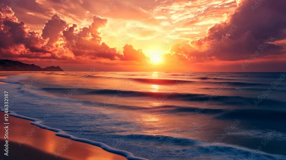 sunset peaceful ocean