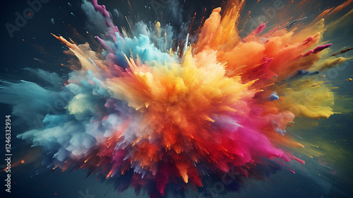 Wallpaper Mural Explosion splash of colorful powder isolated. Torontodigital.ca
