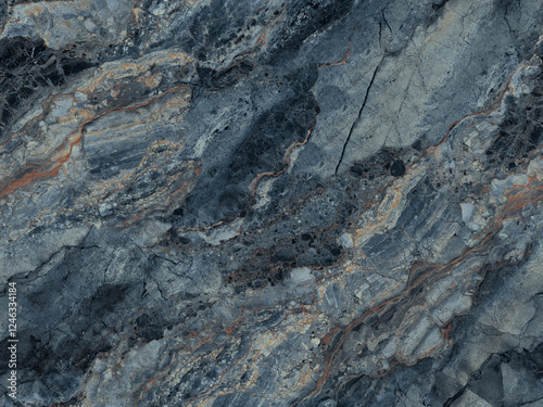Wall seamless pattern with marble rocks. Realistic interior material background of cement stone. Trendy fashion print wallpaper for textile project or web backdrop.