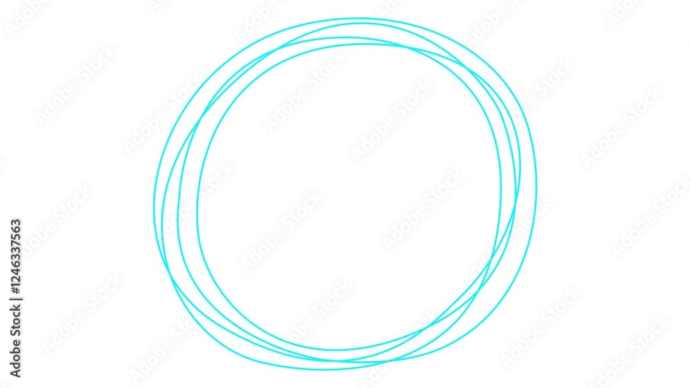 Animated blue decorative lines is drawn. Hand drawn circle frame. Linear background with copy space. Looped video. Vector illustration isolated on white background. Animated blue decorative lines is drawn. Hand drawn circle frame. Linear background with copy space. Looped video. Vector illustration isolated on white background.