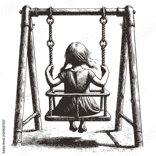 old wooden swing