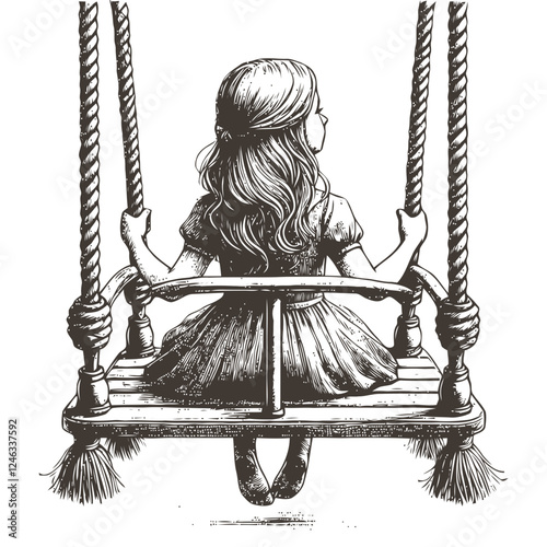old wooden swing